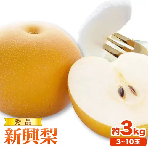 【2026年先行予約】秀品 新興梨 約3kg (3〜10玉) 高間商店《2026年10月上旬-12月上旬頃出荷予定》鳥取県 八頭町 梨 なし ナシ 果物 フルーツ 秀品 高間商店 新興梨 ふるさと納税 甘い 果汁 果実 くだもの