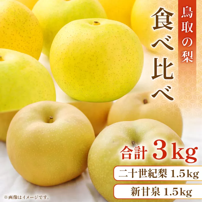 鳥取の梨 食べ比べセット　3kg