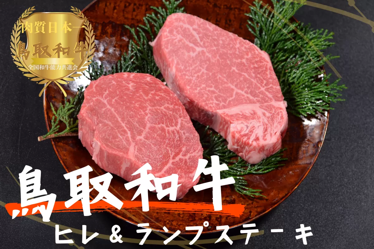 鳥取和牛ヒレ＆ランプ 柔らかステーキ食べ比べ 各100g 牛肉 やまのおかげ屋 KF1516 1165