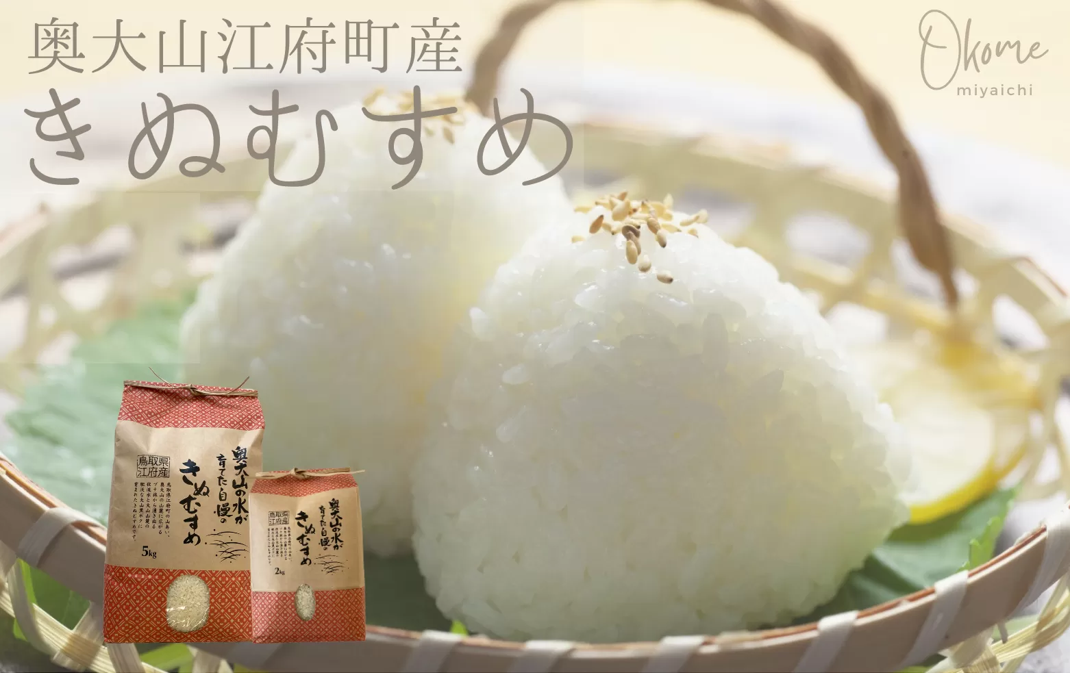 【令和7年産】きぬむすめ 2kg 鳥取県江府町産 キヌムスメ 精米 産地直送  お試し2ｷﾛ 0932