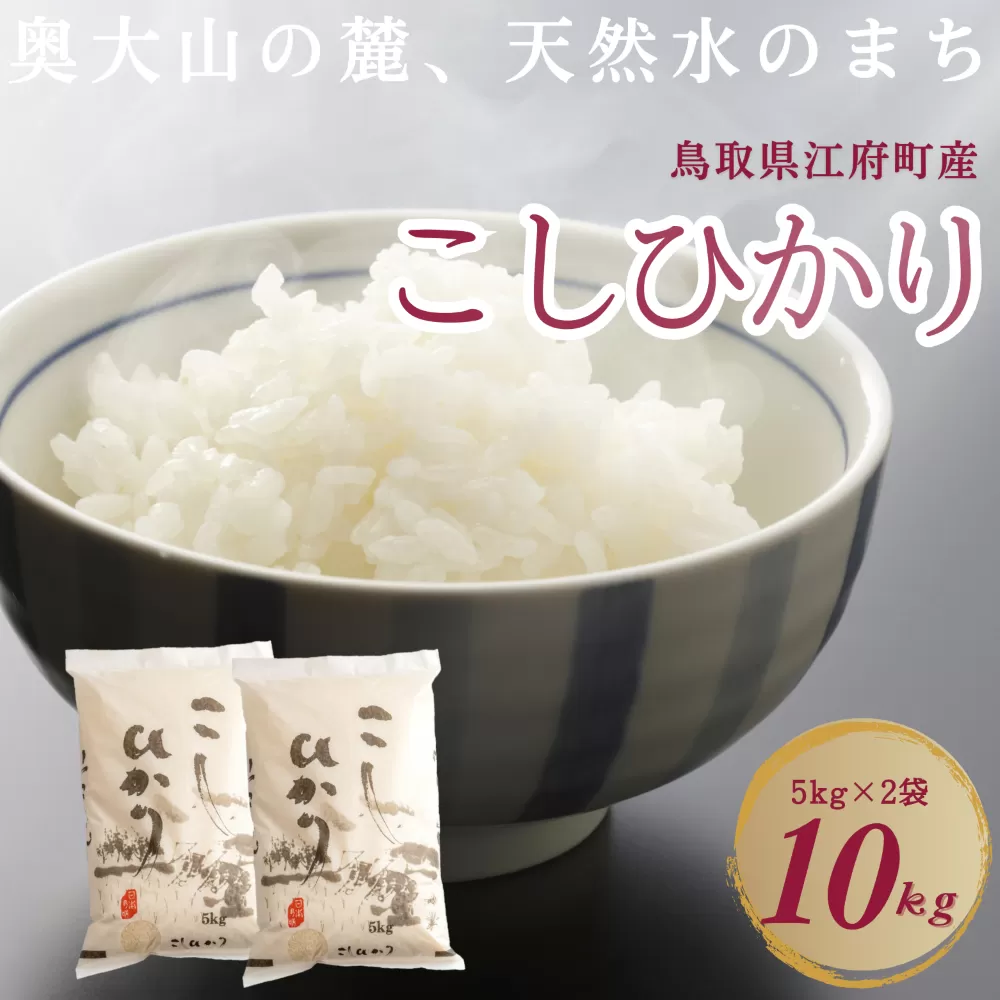 米 こしひかり5kg×2 計10キロ 鳥取県江府町産 こめ 精米 コシヒカリ 令和7年産 送料無料 0909