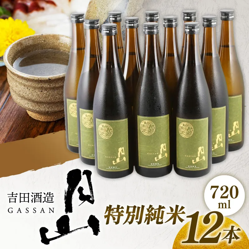 月山 特別純米酒 720ml×12本 【 純米酒 日本酒 地酒 吉田酒造 老舗 美味しい 食中酒 おすすめ 旨口 お酒 贈り物 ギフト ご自宅用 島根県 安来市】【73-YF-48】