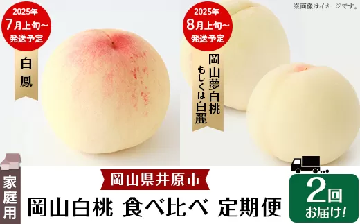 岡山白桃 食べ比べ定期便（年2回）
