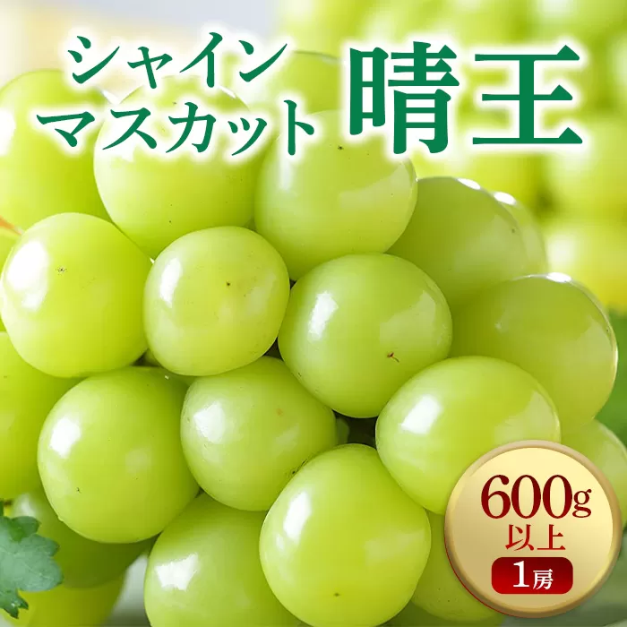 シャインマスカット晴王2房 1.2kg以上（1房600g以上）