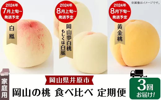岡山の桃 食べ比べ定期便（年3回）