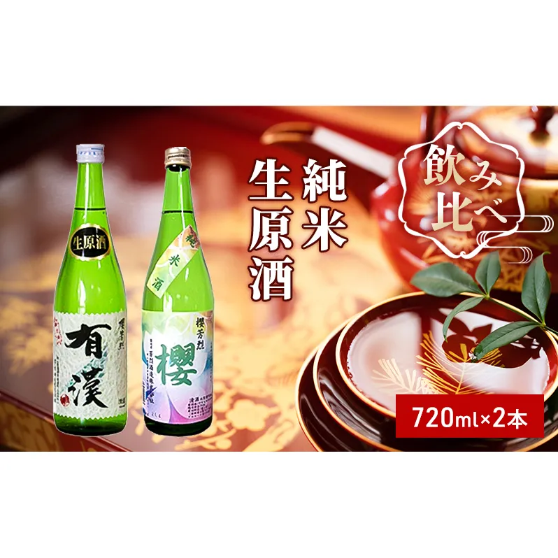 櫻芳烈 純米「櫻」と生原酒「有漢」(720ml×2本) お酒 日本酒 純米酒 アルコール