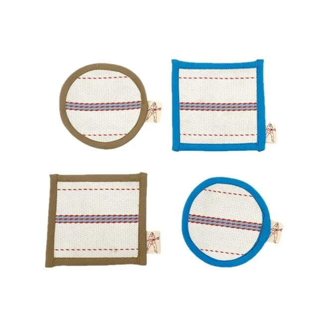 【一点物】高梁市消防本部 消防ホースリメイクコースター4点セット コースター 岡山 高梁市