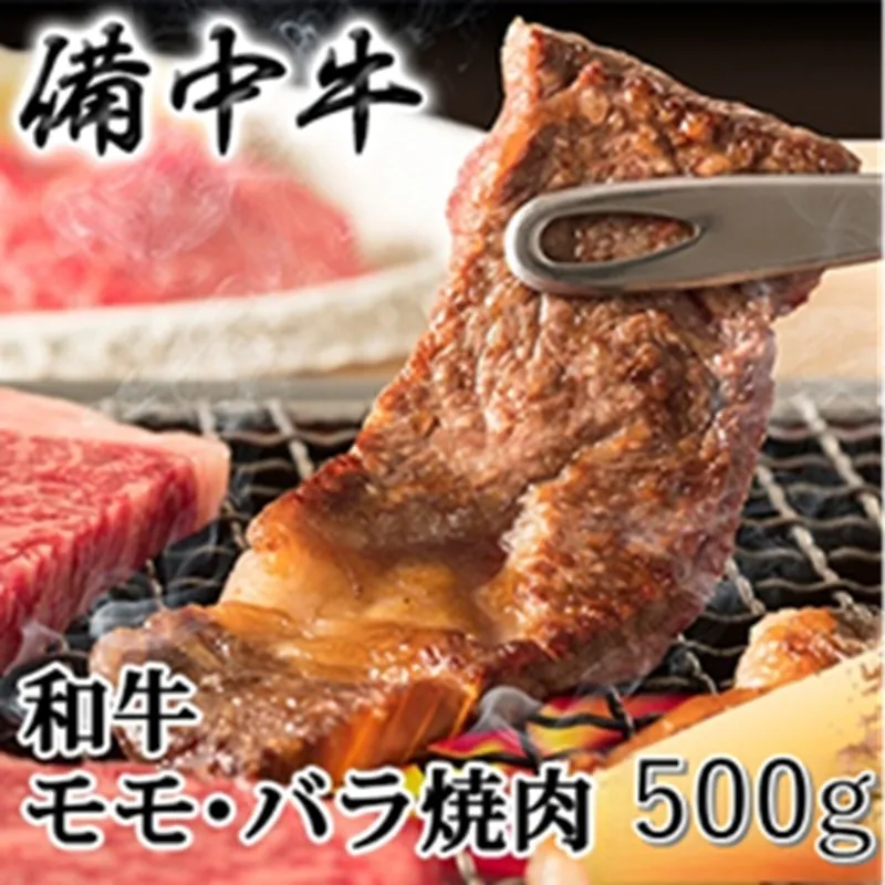 ［農林水産大臣賞受賞］備中牛 和牛モモ・バラ焼肉 500g 岡山県産 黒毛 和牛 肉 お肉 牛肉 牛