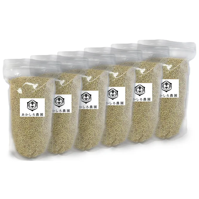 あかしろ農園の もち麦 約6kg（ キラリモチ 約1kg×6パック） お米 