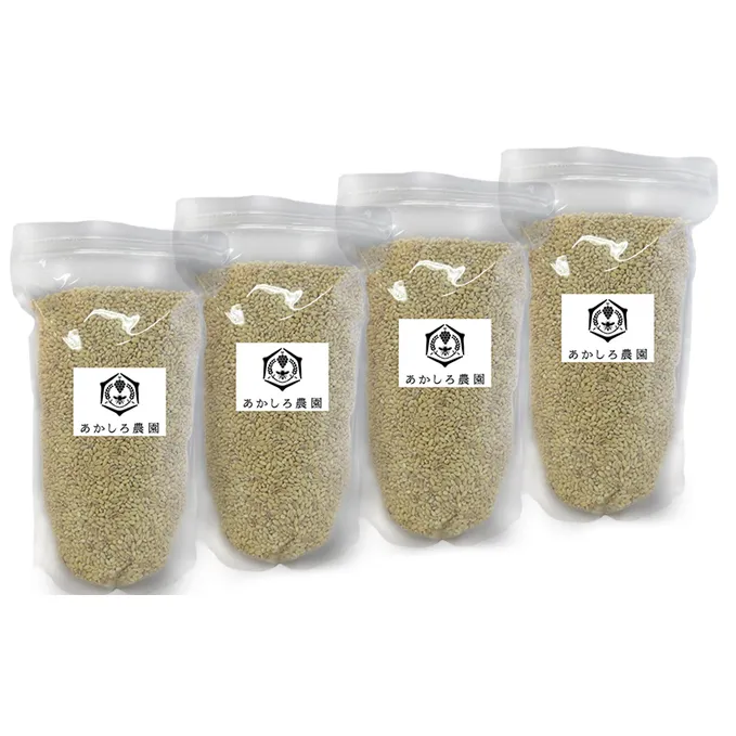 あかしろ農園の もち麦 約4kg（ キラリモチ 約1kg×4パック） お米 