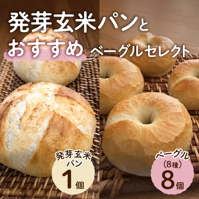 発芽玄米パンとおすすめベーグルセレクト【 ベーグル パン 自家製 酵母 発芽 玄米 もっちり オススメ 】
