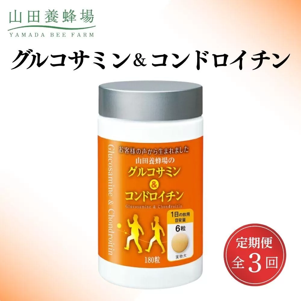 ＜定期便全3回＞グルコサミン＆コンドロイチン（28313）【006-a105】