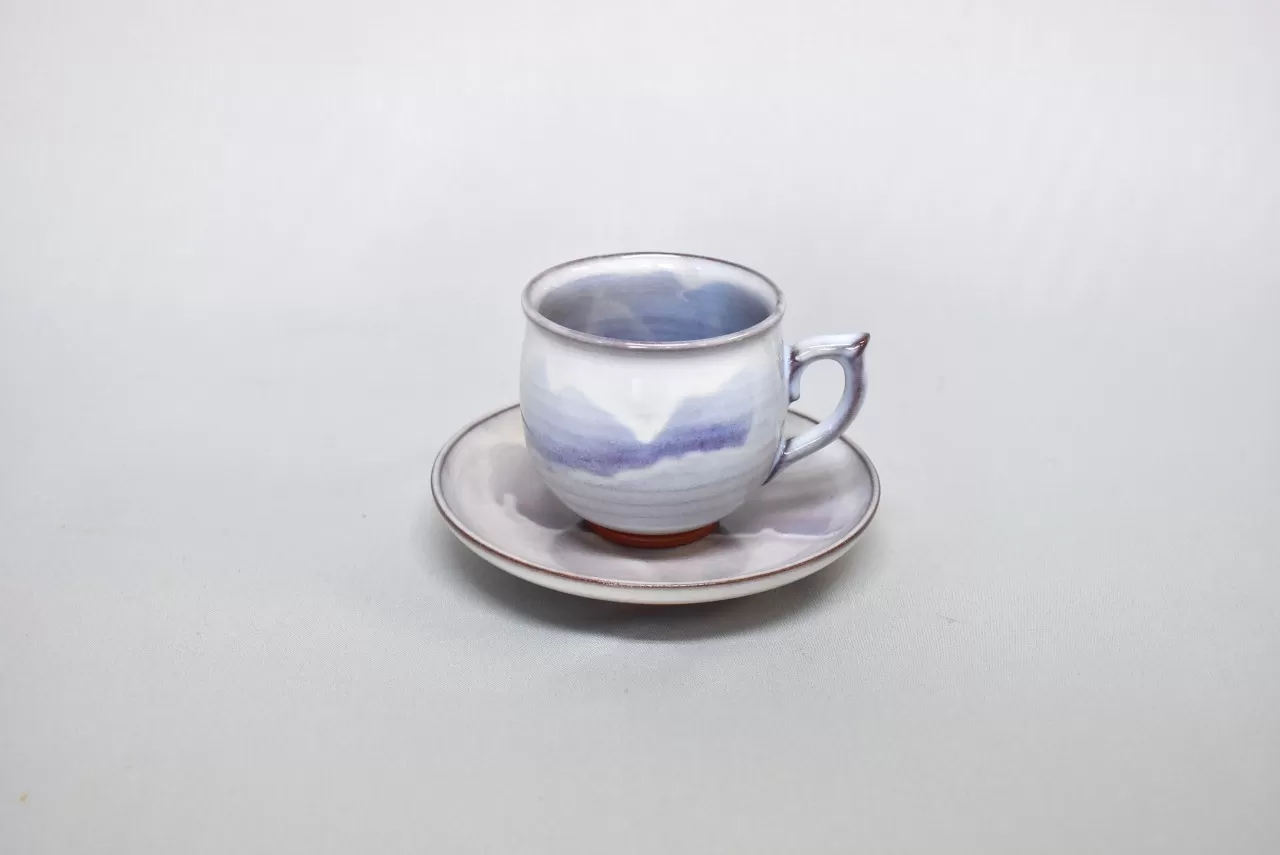 萩焼 萩むらさきコーヒーカップ(丸)｜HG000106
