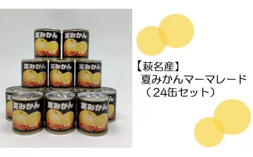萩名産夏蜜柑／夏みかんマーマレード缶　24個｜HG0765-C