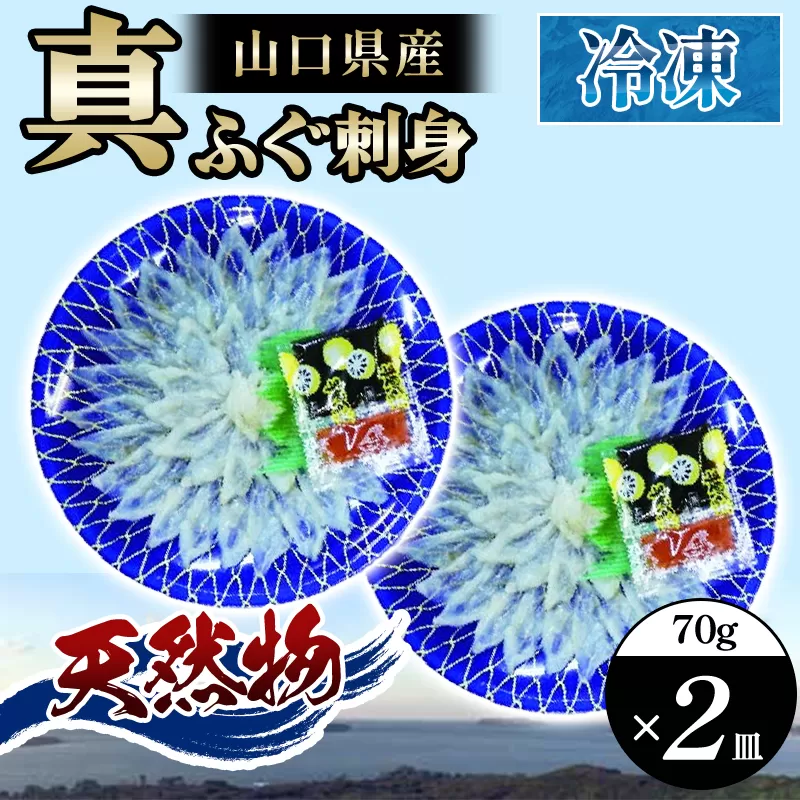 ふぐ 刺身 真ふぐ 140g (70g×2皿) 山口県産 フグ 刺し身 魚 魚介 魚介類 海鮮 天然|HG000204