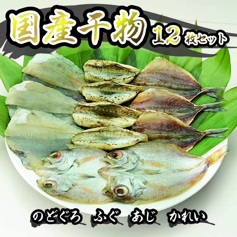 干物 セット 12枚 のどぐろ ふぐ あじ かれい 魚 国産 NF-MB｜HG000123