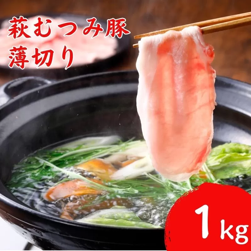 豚肉 うす切り 1000g 萩むつみ豚 国産 肉 お肉 豚