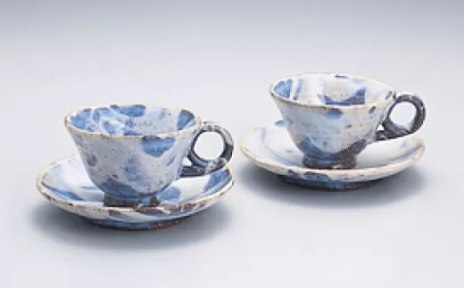《萩焼》彩紫 ペア 珈琲器｜HG000476