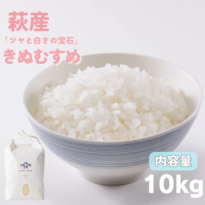 きぬむすめ 令和7年 10kg 米 コメ こめ 萩産 KAMITAMA｜HG000390