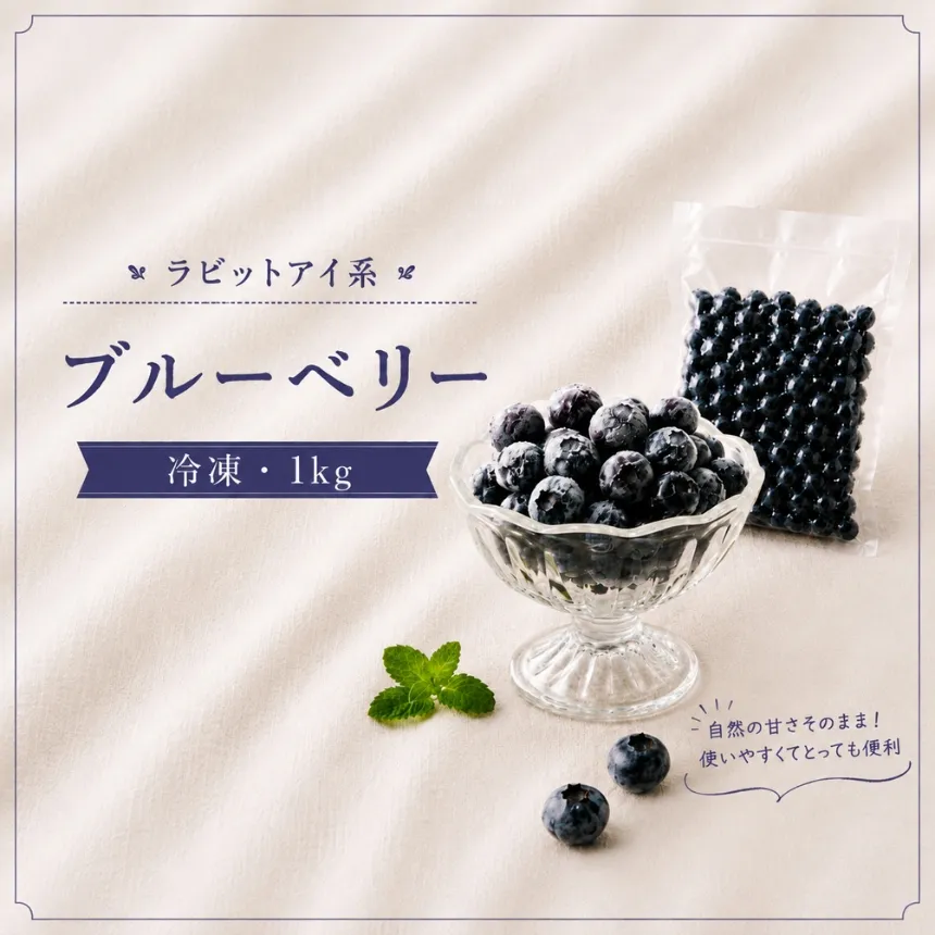 冷凍ブルーベリー 通常品 1kg|山口県美祢市