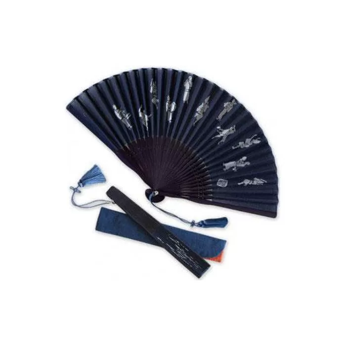 徳島伝統工芸 阿波藍染 扇子【タイコ 阿波踊りB】
