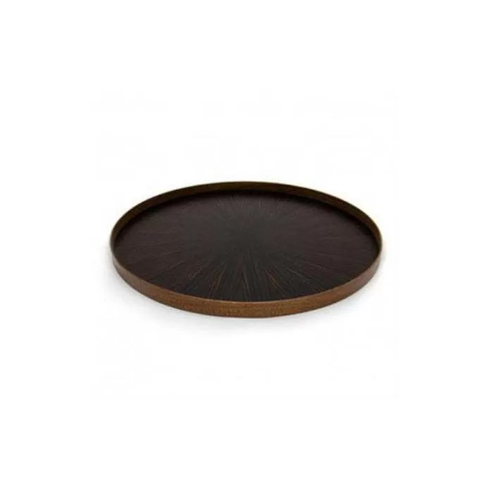 RoundRaysTrayL　黒檀 ebony