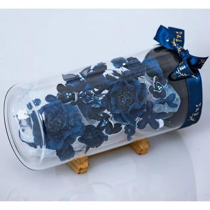 藍染花ボトルフラワー 大
