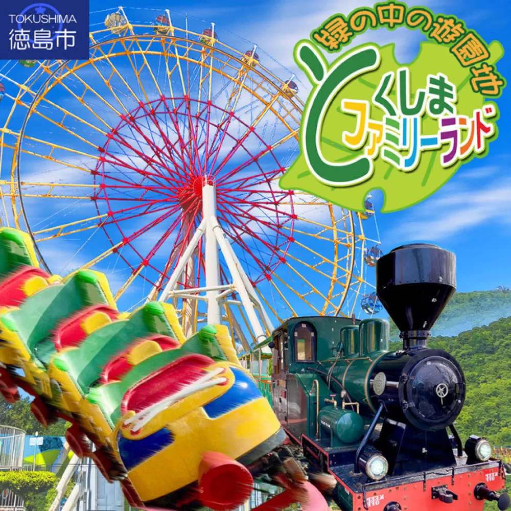 とくしまファミリーランド　アトラクション　　回数券（40枚つづり） x 1冊