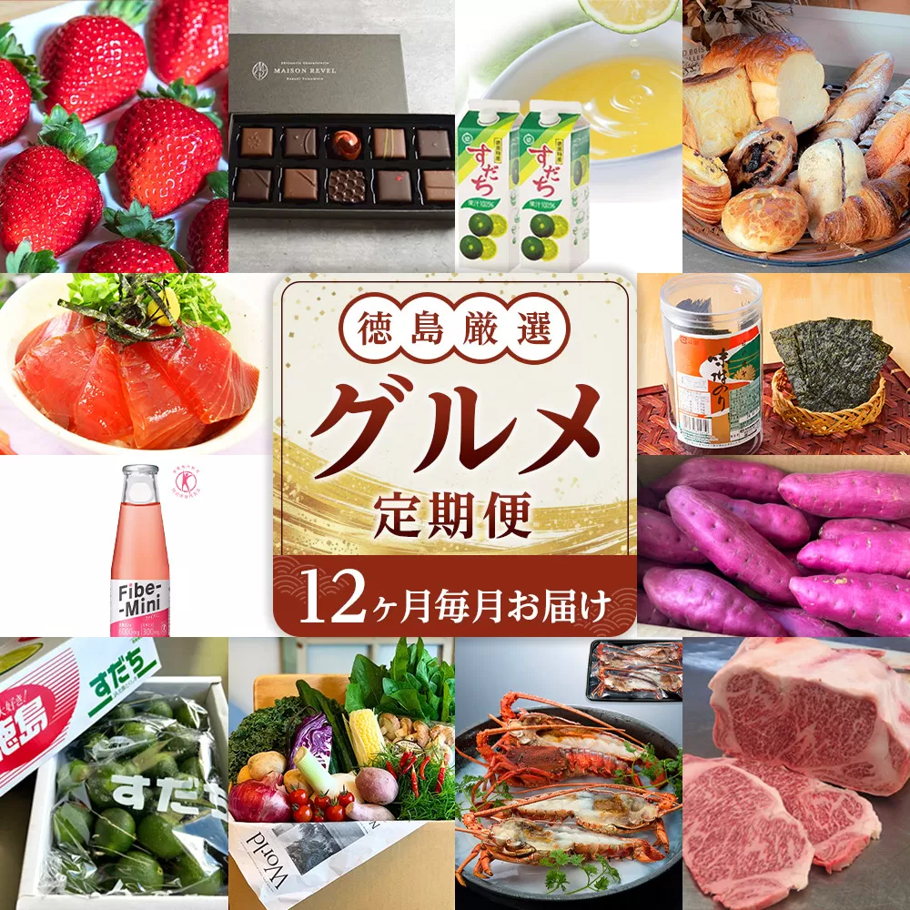 徳島 厳選 グルメ定期便【12ヶ月毎月お届け】