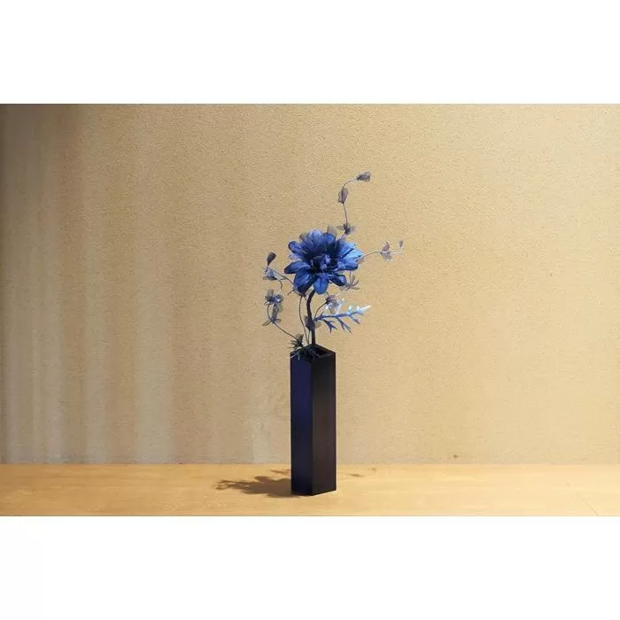 藍染花一輪挿しアレンジ 小【フランネルフラワー】