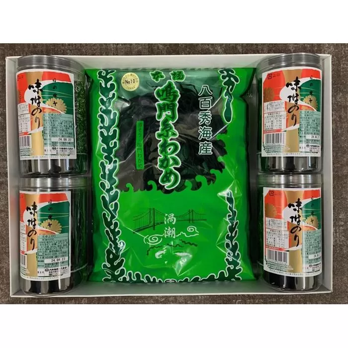 【のし付き】卓上のり4本入・鳴門糸わかめ53gギフトセット