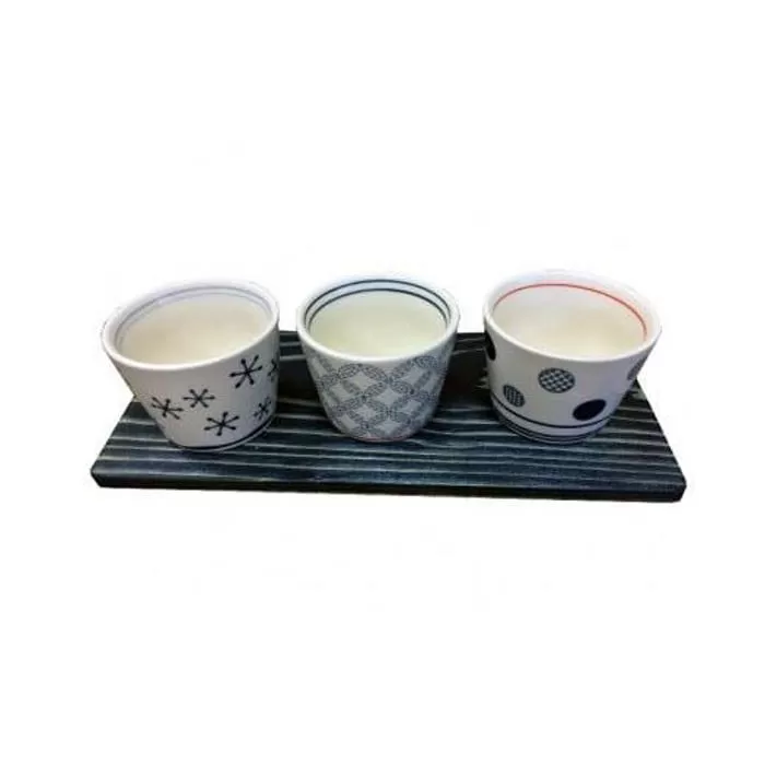 藍染杉コースター・小ちょこ（陶磁器）セット