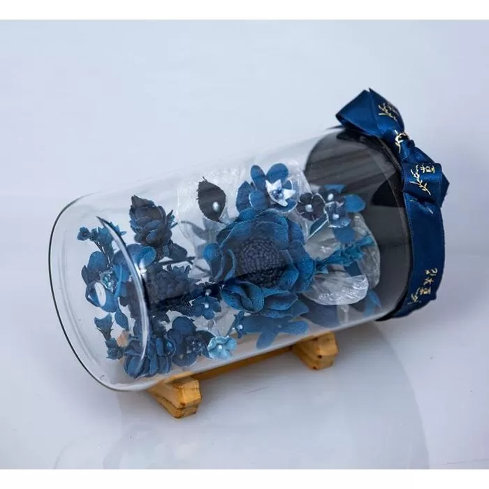藍染花ボトルフラワー 小