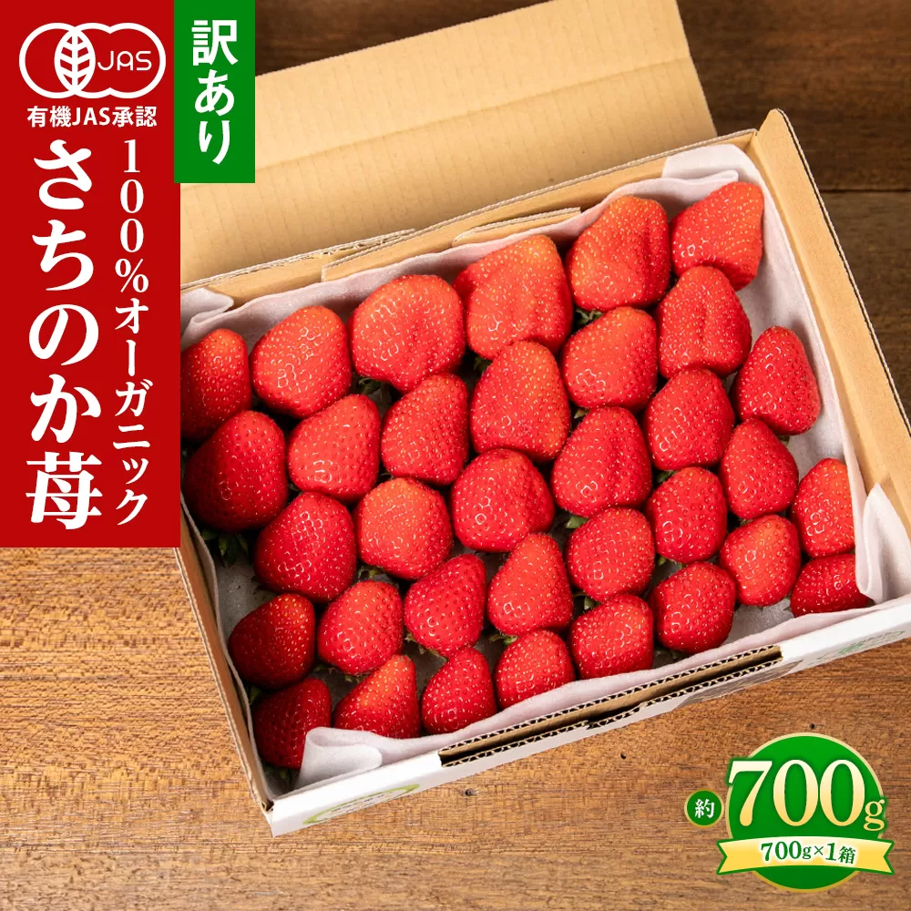 訳あり!とくしまオーガニックいちご（約700g）ご家庭用