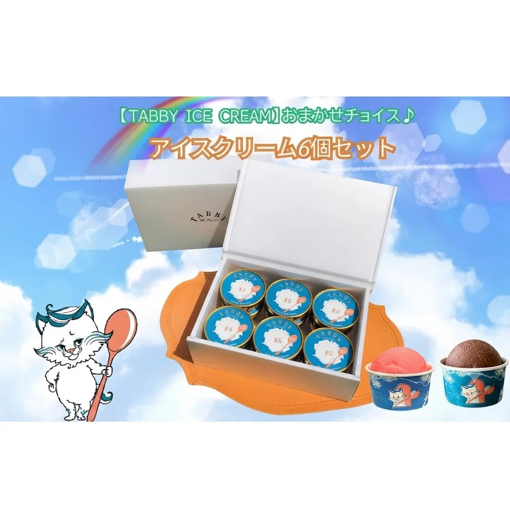 【TABBY ICE CREAM】おまかせチョイス♪ アイスクリーム 6個 セット