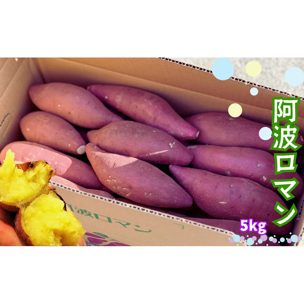 鳴門産 さつまいも 『 阿波ロマン 』 5kg　甘い 　しっとり スイーツ 焼き芋 干し芋 天ぷら サラダ けんぴ きんつば　さつまいも