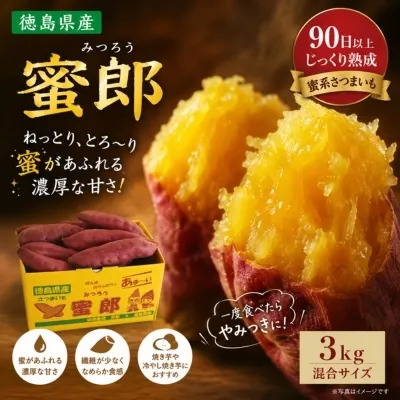 【予約受付中・2026年10月下旬頃より順次発送】鳴門産さつまいも 蜜郎 （みつろう） 3kg 徳島県産 サツマイモ 蜜芋 焼き芋 干し芋