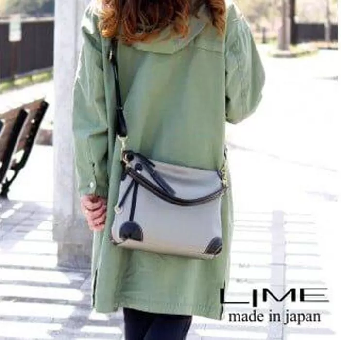 LIME(ライム）　撥水ナイロン2wayショルダーバッグ　カーキグレー