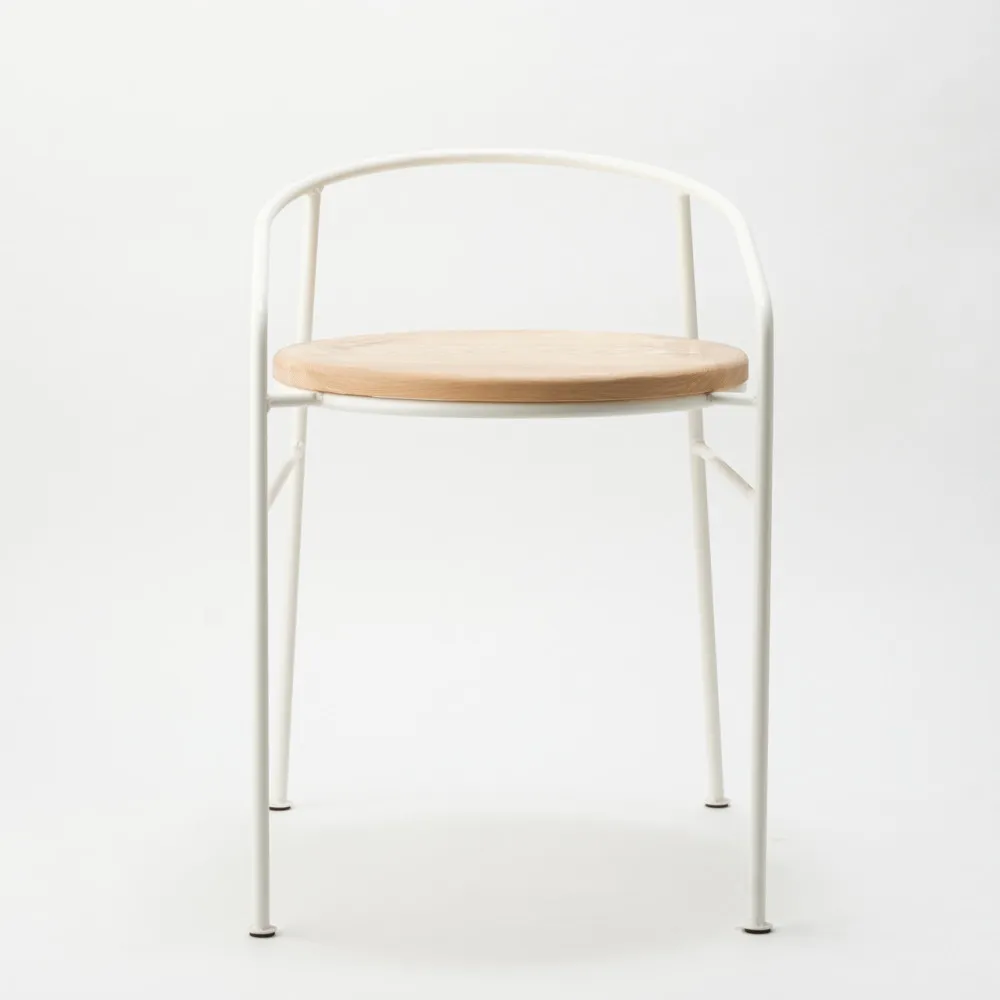 マキヅ家具 槙塚鉄工所 Round Chair 白