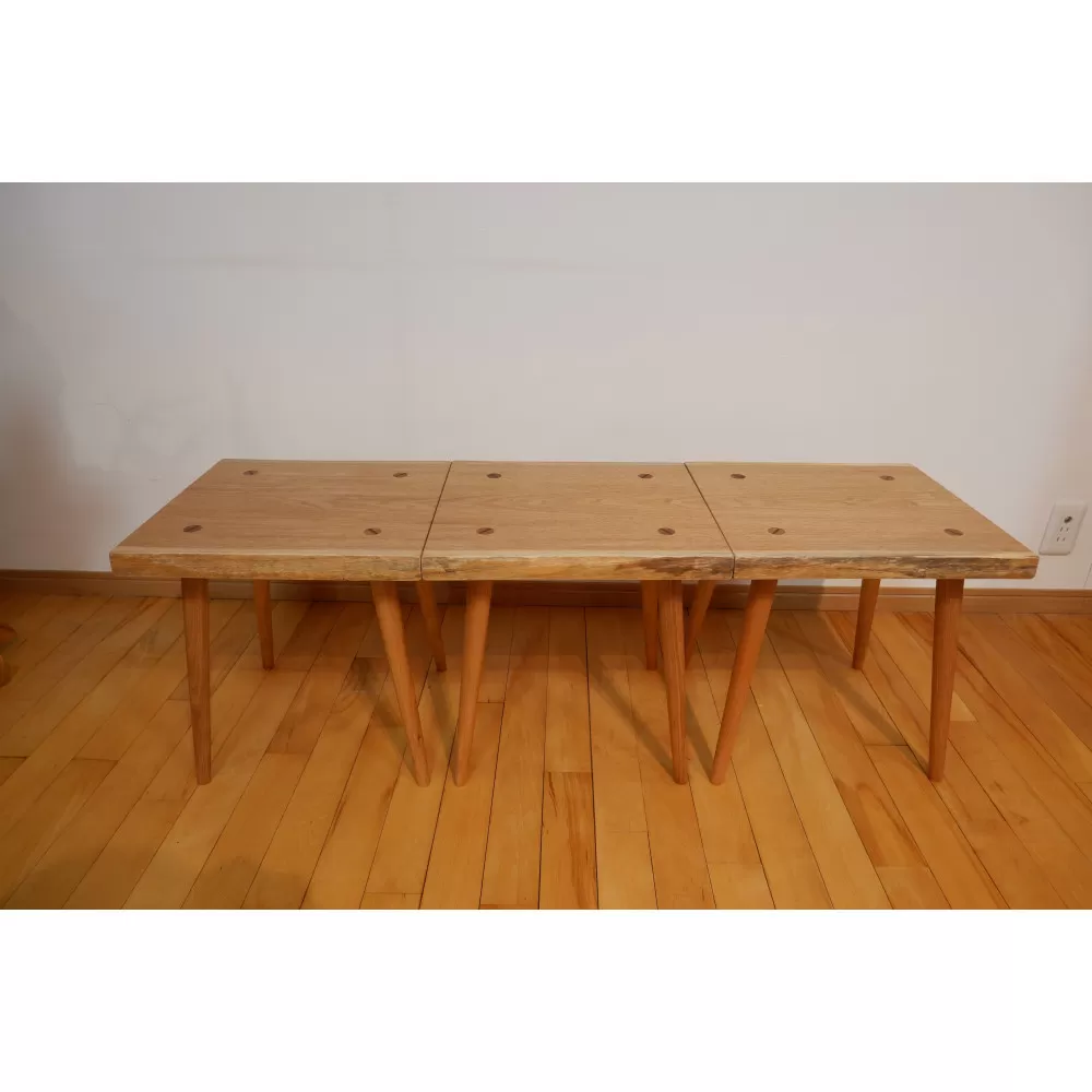 3連スツール(胡桃)