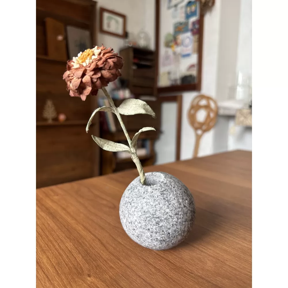 庵治石　一輪挿し　SPHEREPOT　M