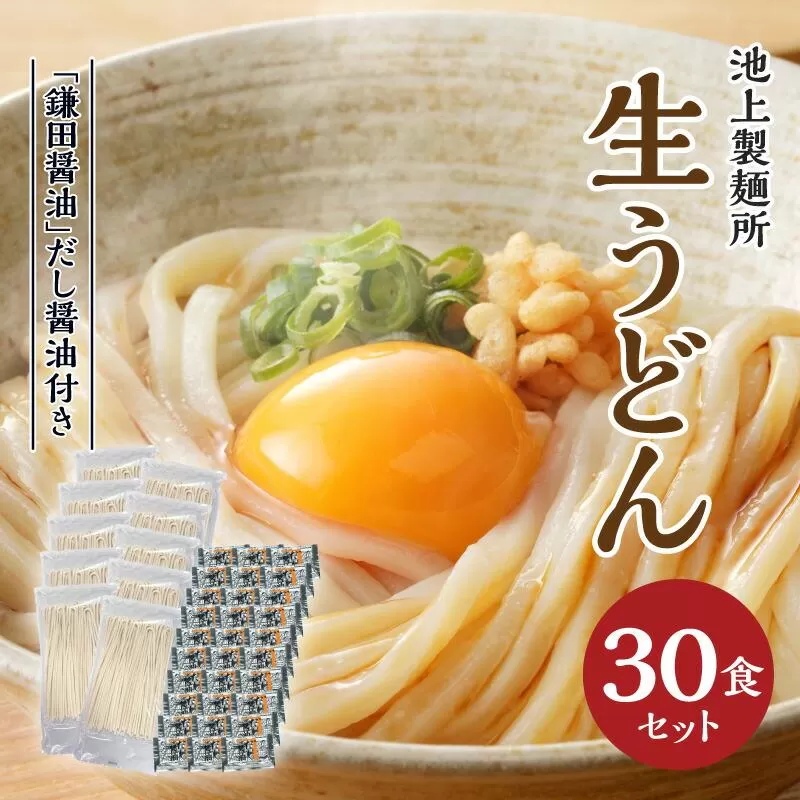 本家　池上製麺所　生うどん30食（鎌田醤油付）