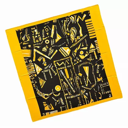 丸亀市猪熊弦一郎現代美術館　スカーフ　黄色の星座　イエロー