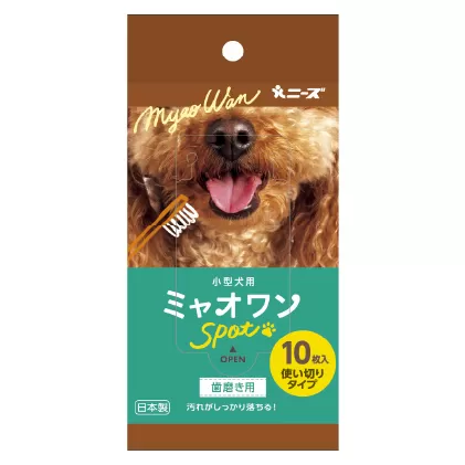 デンタルシート ペット用 歯磨き用 ウェットティッシュ 10枚入×40個 ミャオワンSpot 小型犬用 ペット用品 ペット 犬 猫 デンタル シート 歯磨き 歯磨きシート 口腔ケア 口腔ケアシート 日用品 消耗品 生活用品 香川 
