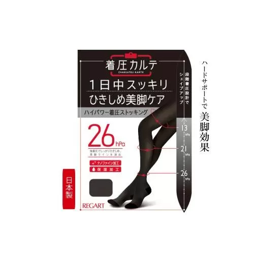 【メディックピエドシリーズ】ハイパワー着圧PS L~LLサイズ  ブラック ストッキング 日用品 美容  生活用品 健康用品 健康グッズ スポーツ 旅行 トラベル 保湿加工 着圧 美脚効果