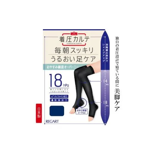 【メディックピエドシリーズ】おやすみ綿混オーバーニー Sサイズ ネイビー ソックス くつした 靴下 日用品 美容 着圧ソックス 生活用品 健康用品 健康グッズ スポーツ 旅行 トラベル