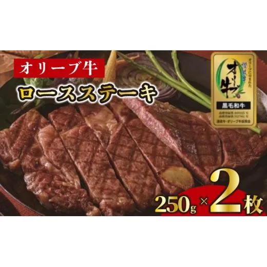 ステーキ 250g 2枚 牛 牛肉 和牛 黒毛和牛 肉 ロース ロースステーキ オリーブ牛 ステーキ肉 金ラベル 贈答用 プレゼント ごちそう 記念日 香川県 丸亀市
