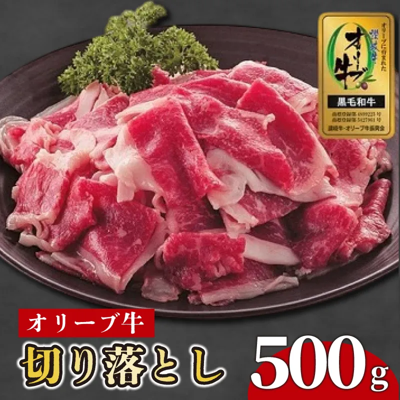 牛肉 切り落とし オリーブ牛 500g 肉 お肉 牛 和牛 国産 切落し すき焼き しゃぶしゃぶ 焼肉 焼き肉 プレゼント 贈答用 記念日 香川県 丸亀市