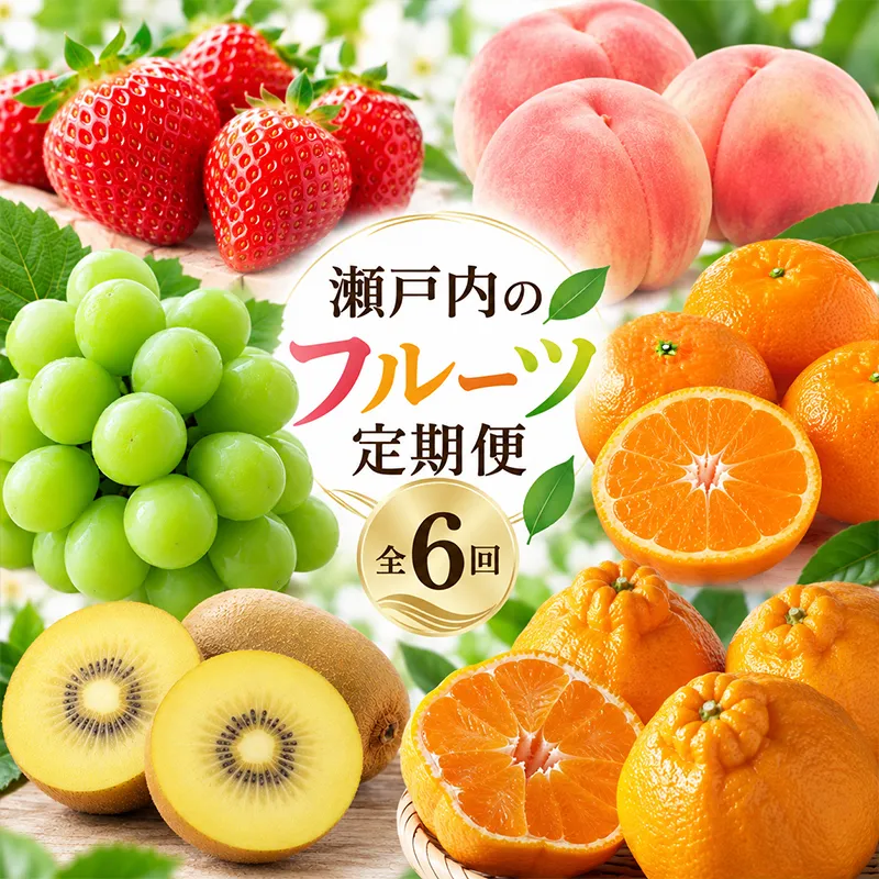 フルーツ 定期便 6回 桃 キウイ みかん いちご デコポン シャインマスカット ゴールドキウイ 苺 もも 詰め合わせ セット 柑橘 果物 さぬきひめ さぬきゴールド 紅みかん 朝食 おやつ デザート アイス スムージー 香川県 丸亀市