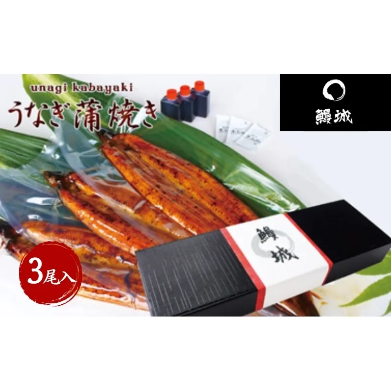 鰻 国産 うなぎの蒲焼き 3尾入（特製タレ付） / 鰻城 うなぎ ウナギ 蒲焼 簡単調理 時短 小分け 電子レンジ
